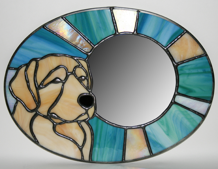 Large Golden Retriever Mirror Trophy